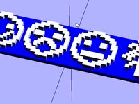 OpenSCAD Bitmap Fonts Module by danielkschneider