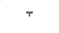 3188 - PLUG-IN EQUAL/UNEQUAL COMPACT TEE-PLASTIC TAILPIEC DIAM D1 8 MM DIAM D2 10 MM