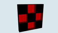 meuble de rangement compo rouge et noir