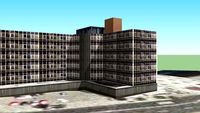 Edificio administrativo en la plaza Venegas