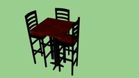 Three Top High Bar Table