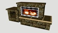 Euro Fireplace Set (48” Gas)