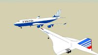choque entre un concorde y un 747