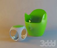 Столик Moroso Oblio+Кресло Moroso O-Nest