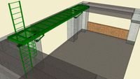 steel bridge detail for powerhouse