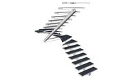 escalier acier moderne 1/2 tournant