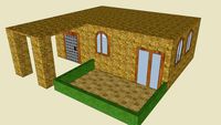 Casa con finestre super e giardino lussuoso (si cm no)