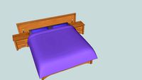 Bed + bedside tables