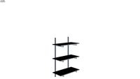 ISS Designs Modular Shelving - Wall Mounted System With Aluminum Shelves ( W-01-SS3-12-1ALU)