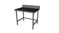 Worktable w/Back-Splash & Cross-Bracing WT1-30-XB-42]