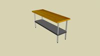 Butcher Block Preperation Table with Shelf