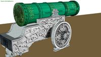SketchyPhysics model of shooting TZAR PUSHKA.