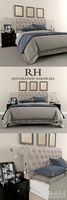 Restoration Hardware Sleigh Chesterfield Fabric bed