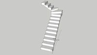 escalier quart tournant gauche