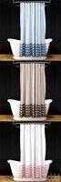 Alice bath+ shower curtain+ oval rail