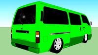 Another badly used Nissan Urvan, called ''van''.