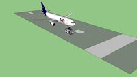 FedEx Airplane with FedEx Express Van
