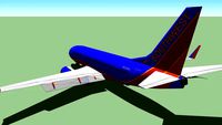 Southwest 737-700W (Flaps deployed).