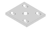 Fishplate suit 45mm u-bolts and 60mm leaf spring.