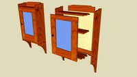Mission Wall Case With Mirror Door