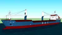 cargo ship blue cobalt