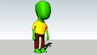 Hyper-Low-Poly Cartoon Character