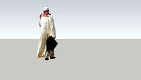 Muslim man, walking
