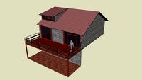 Cabaña 8x8 + balcón (88m cubiertos)