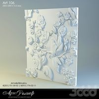 Гипсовая 3d панель 106 от Арт Рельеф