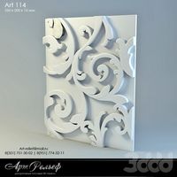 Гипсовая 3d панель 114 от Арт Рельеф