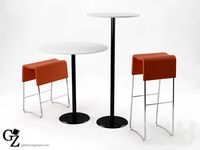 MATERIA centrum table x2+plint x2
