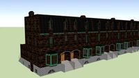 Brownstone rowhouses