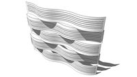 Wave Diffuser P7 w/ Slats Wall