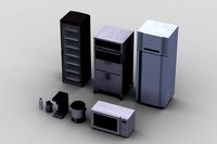 Kitchen Appliances lowpoly