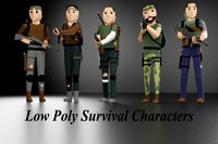 Low Poly Survival Characters