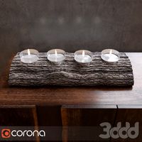 Timber with candles
