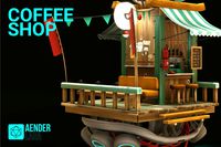 Coffee Shop - Floating scifi store