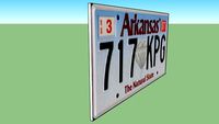 arkansas licence plate