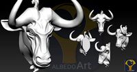 Wildebeest Polygon | 3D