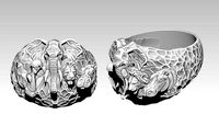 Safari Animal Ring Monkey Rhinoceros Hippopotamus Elephant Lion | 3D