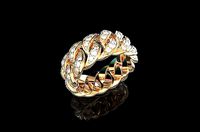 Diamond Cuban Ring N6 | 3D