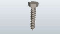 Screw with 3/4' hex nut head