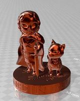Jon Snow and ghost chibi version | 3D