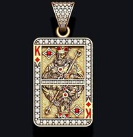 Diamond king playing card pendant | 3D