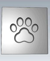 MakeIT Cat Feet Print Mold 3D Model With Top Frame