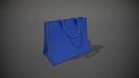 Blue Hessian Shopping Bag