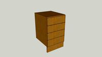 WIDE FRAME OAK KITCHEN RANGE - 4 DRAWER BASE UNIT