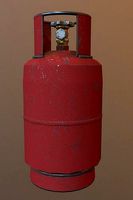 Gas bottle Low-poly 3D model