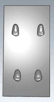 MakeIT Bear Foot Print All 4 foot 3D Model