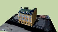 Old building in cityblock Mercurius in Sundsvall